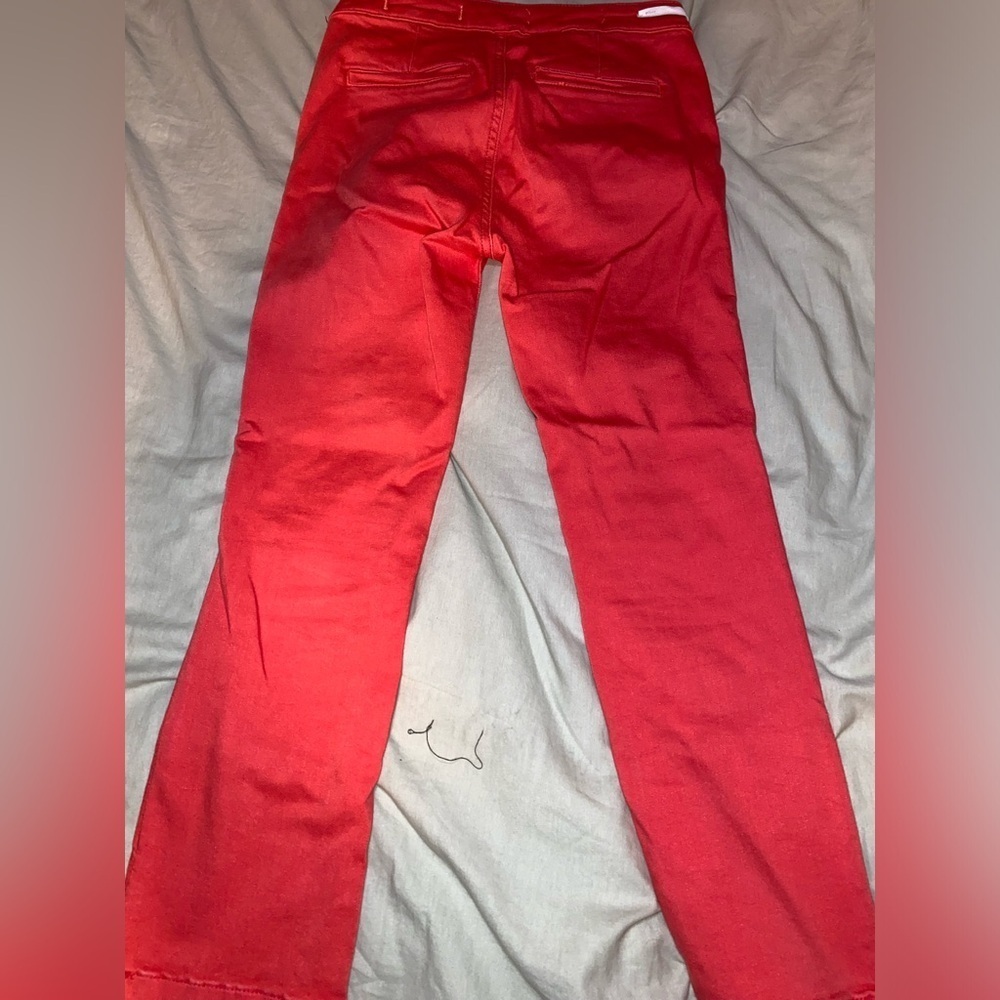 Pilcro and the Letterpress Anthropologie Brand High Rise Legging in Red Orange - Picture 2 of 5